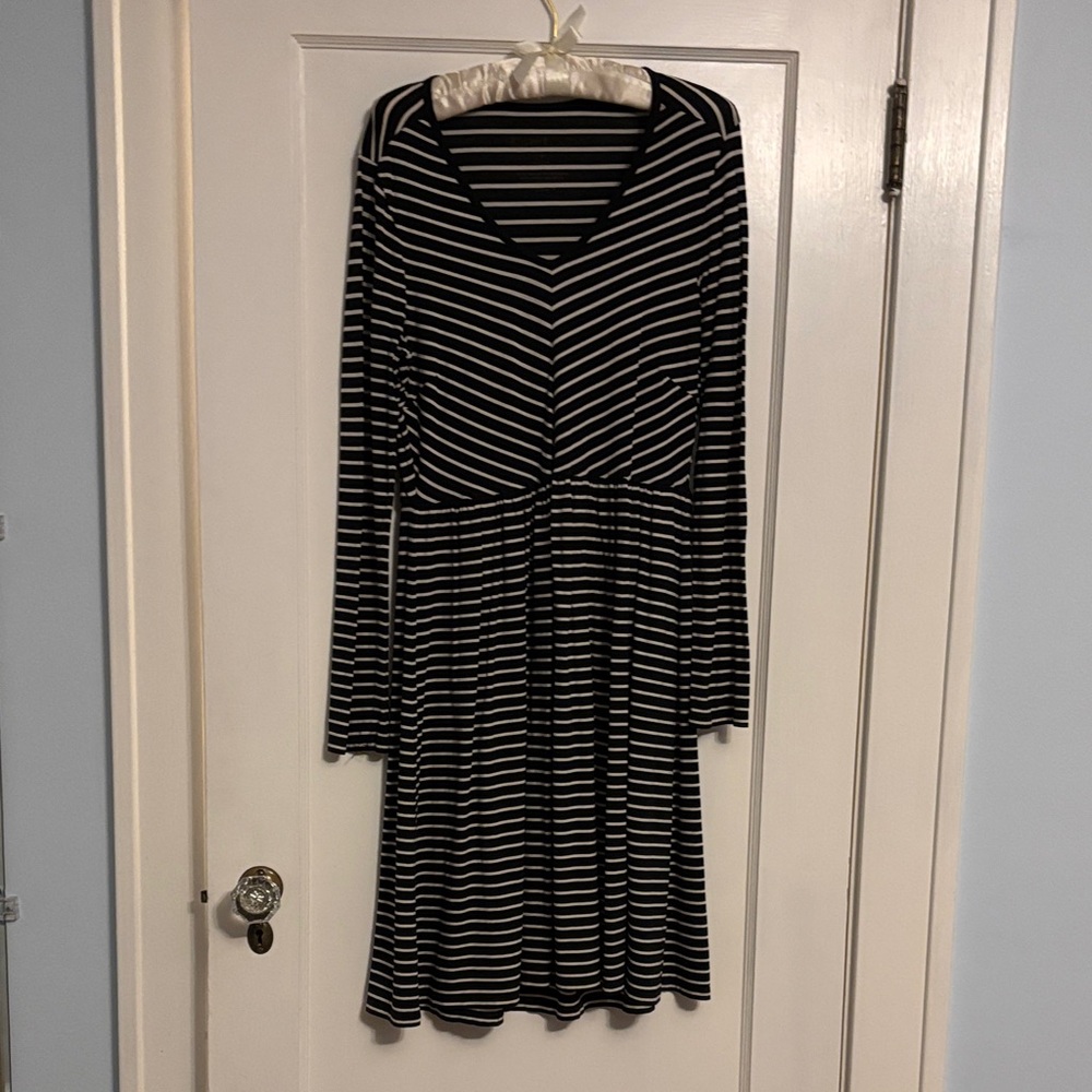 Hanna Andersson Black and White Long Sleeve Dress